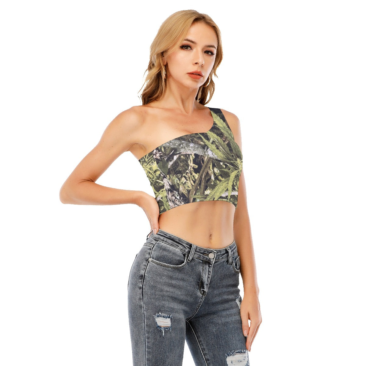 Women's One-Shoulder Cropped Top
