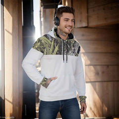 Men's White Hoodie - Premium Comfort and Style for Every Occasion - RealBud Camo