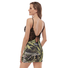 Women's Back Straps Cami Dress With Lace