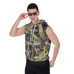 Men's Zipper-Up Sleeveless Hoodie